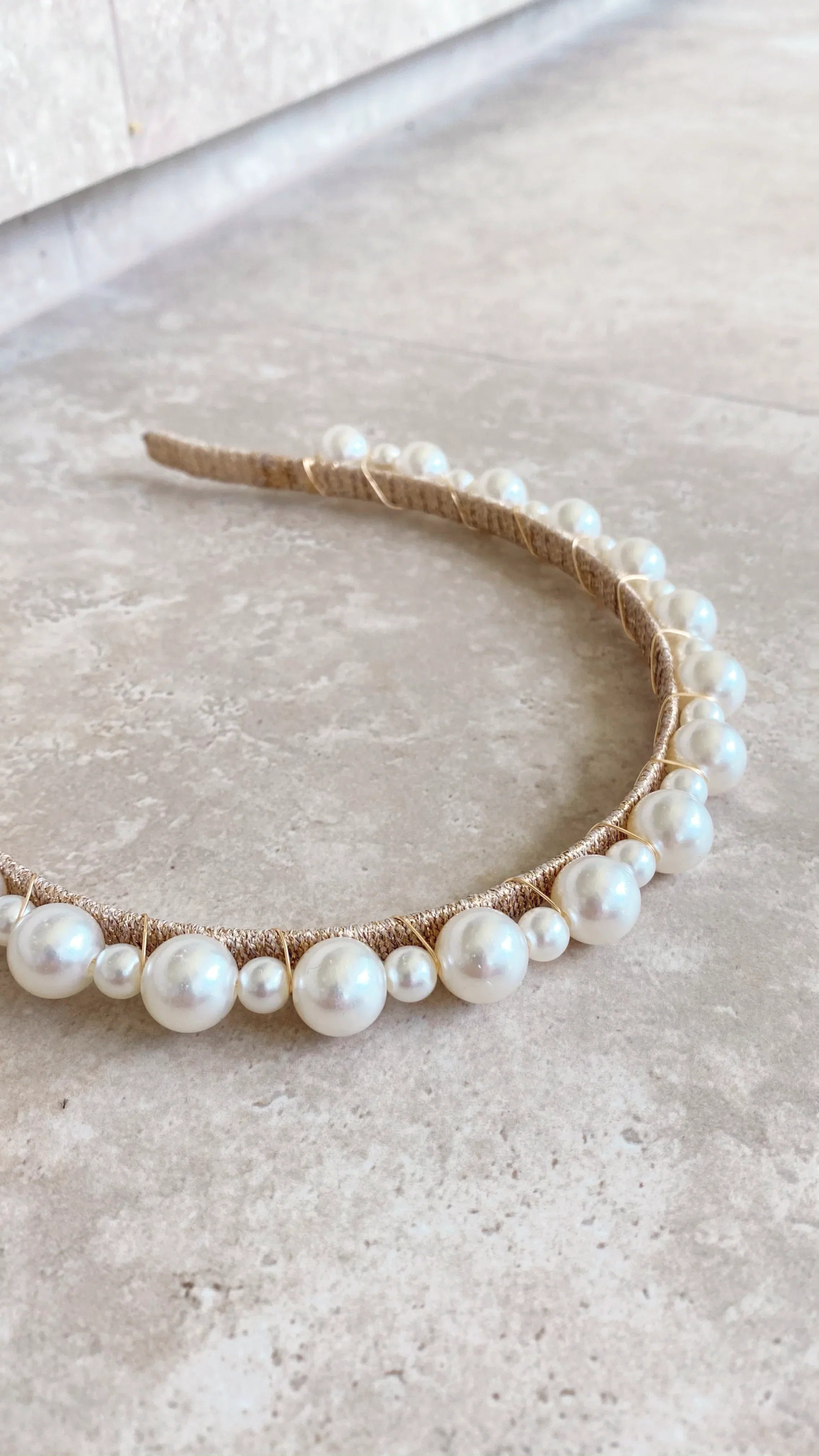 Pearla Headpiece Pearl Gold