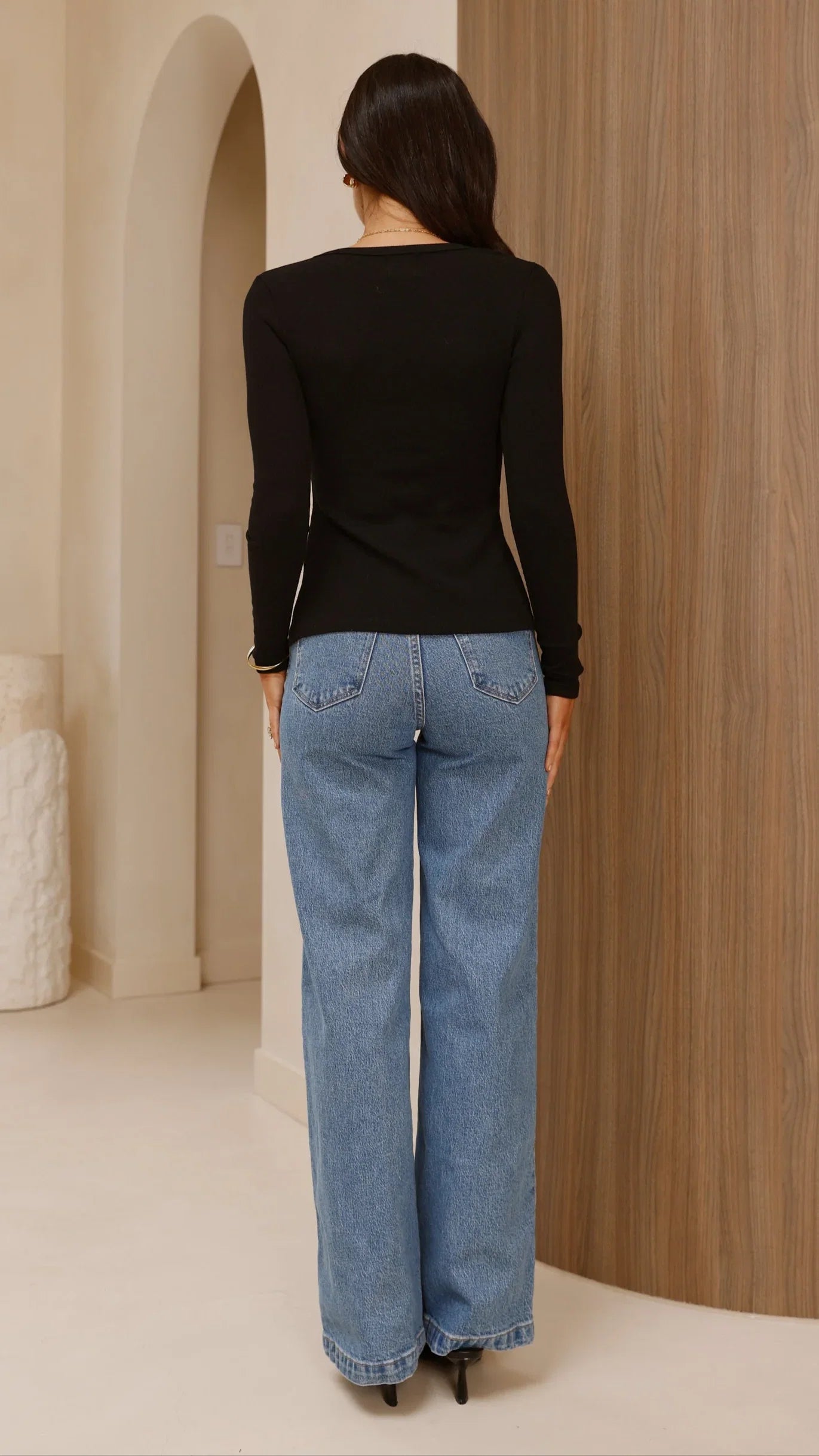 Malie Long Sleeve Top Black