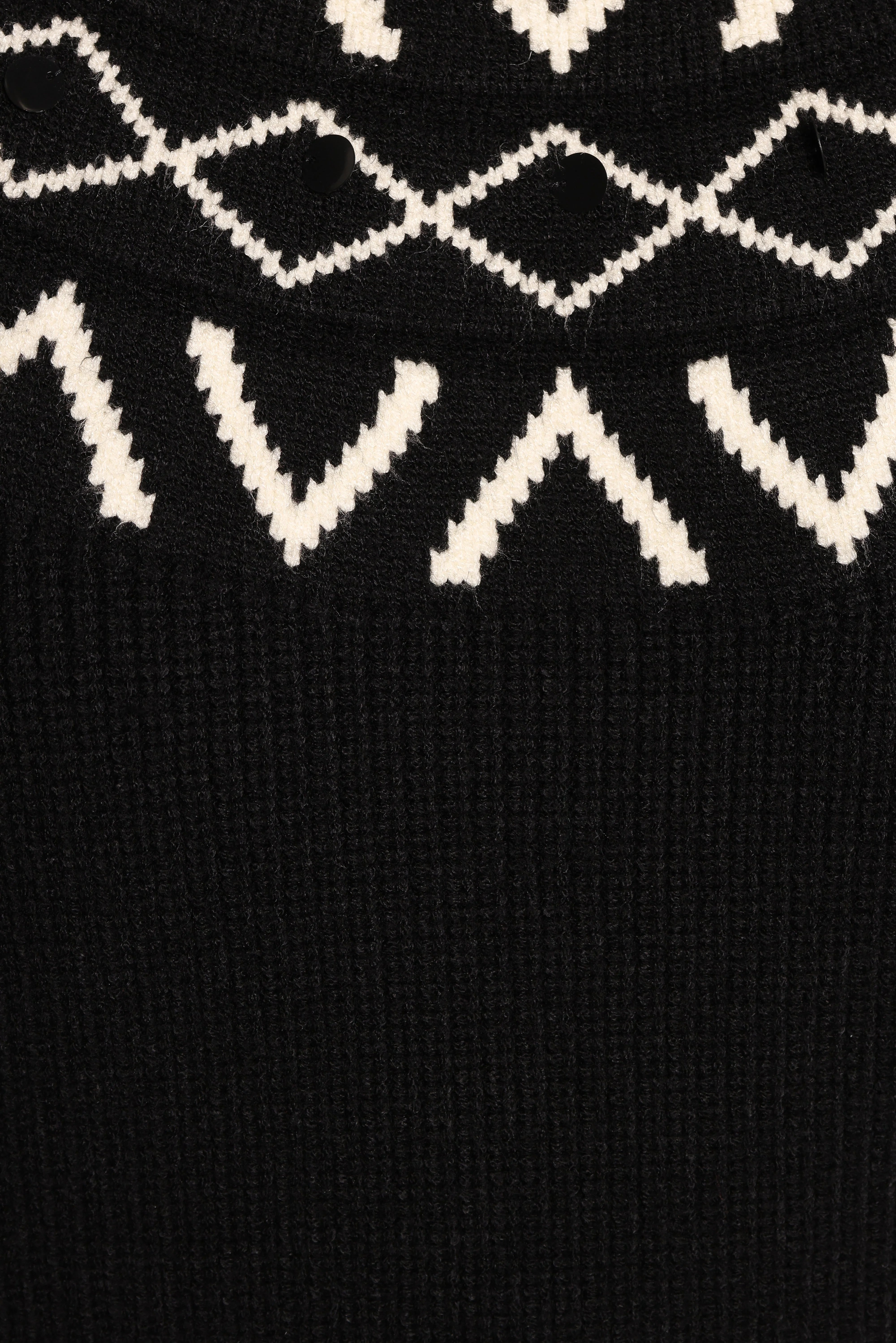 Lee Fairisle Knit Sweater Black Cream