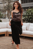 Pixie Lace And Sequins Cami Burgundy