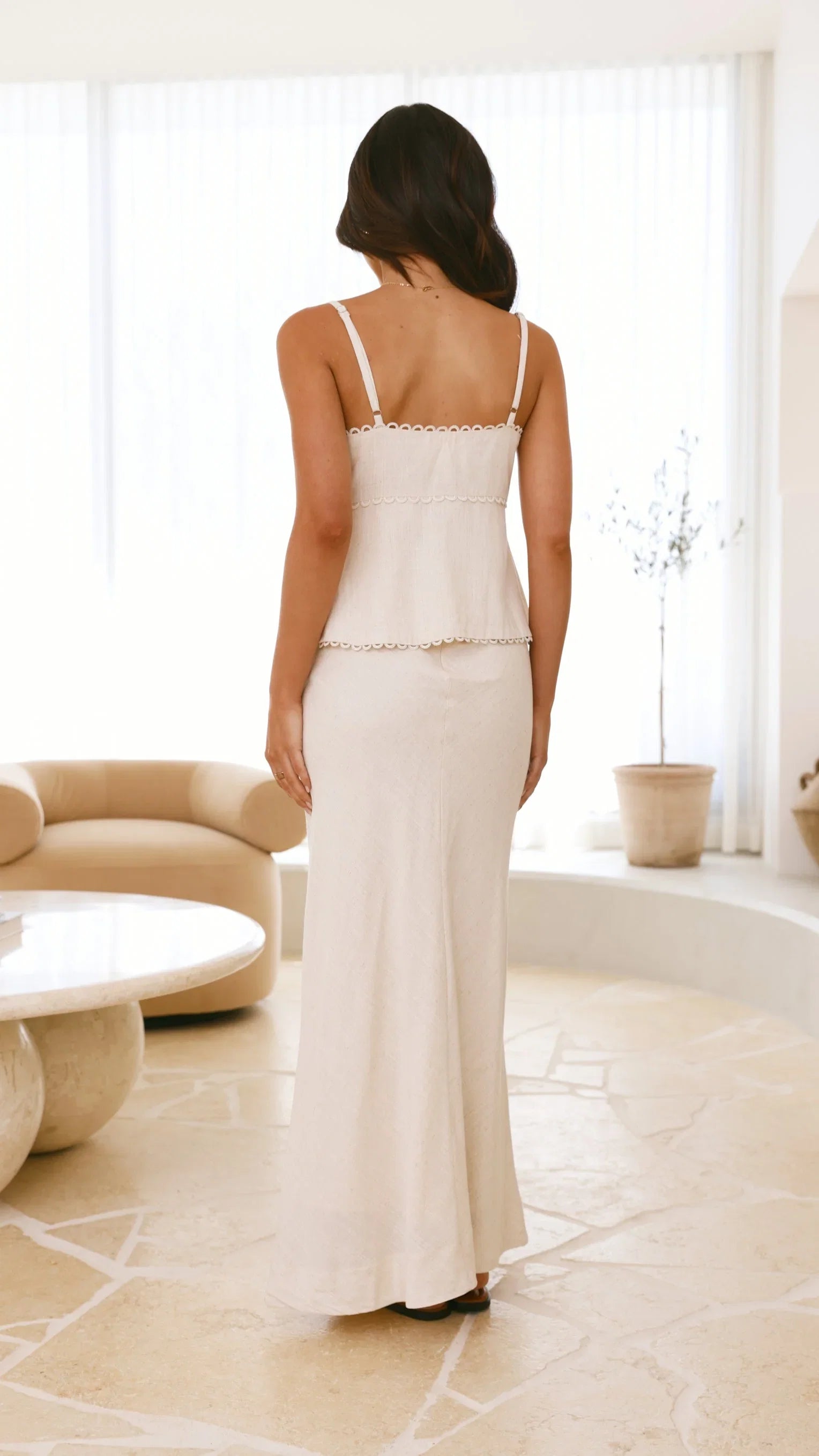 Nila Maxi Skirt Oat