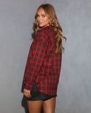 Jesena Plaid Collared Top