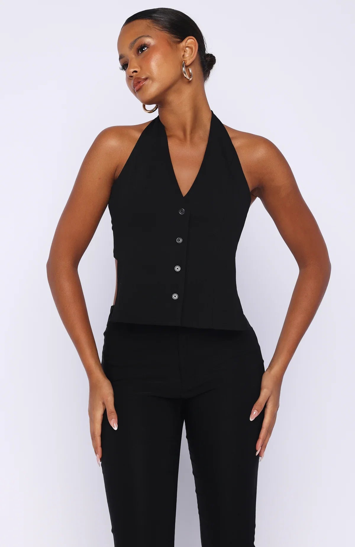 All I Needed Halter Top Black