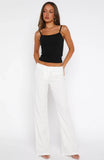 Getting You Close Pants White Pinstripe