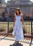 Cordelia Tiered Cut Out Back Floral Maxi Dress