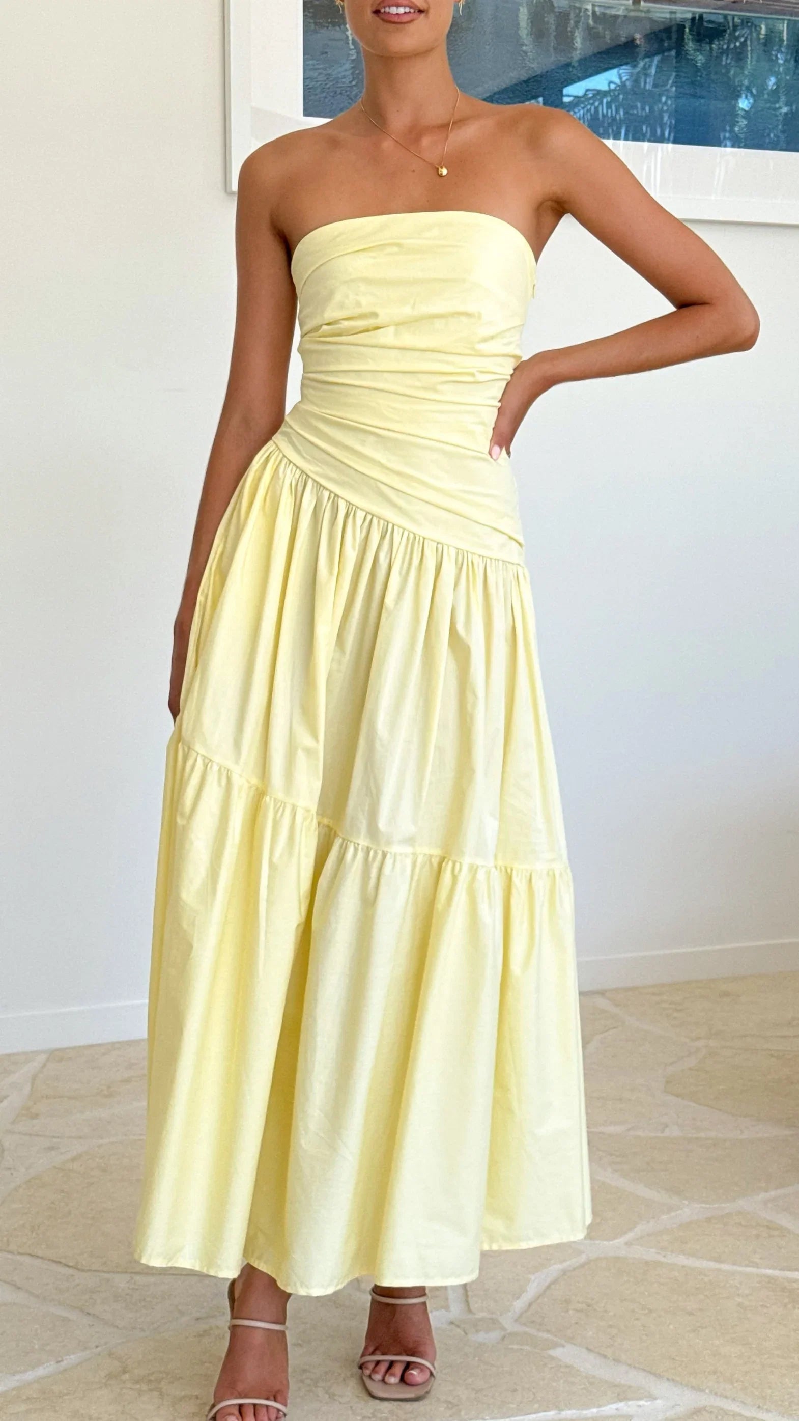 Lola Maxi Dress Yellow