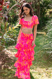 Addison Maxi Skirt Pink Tropics