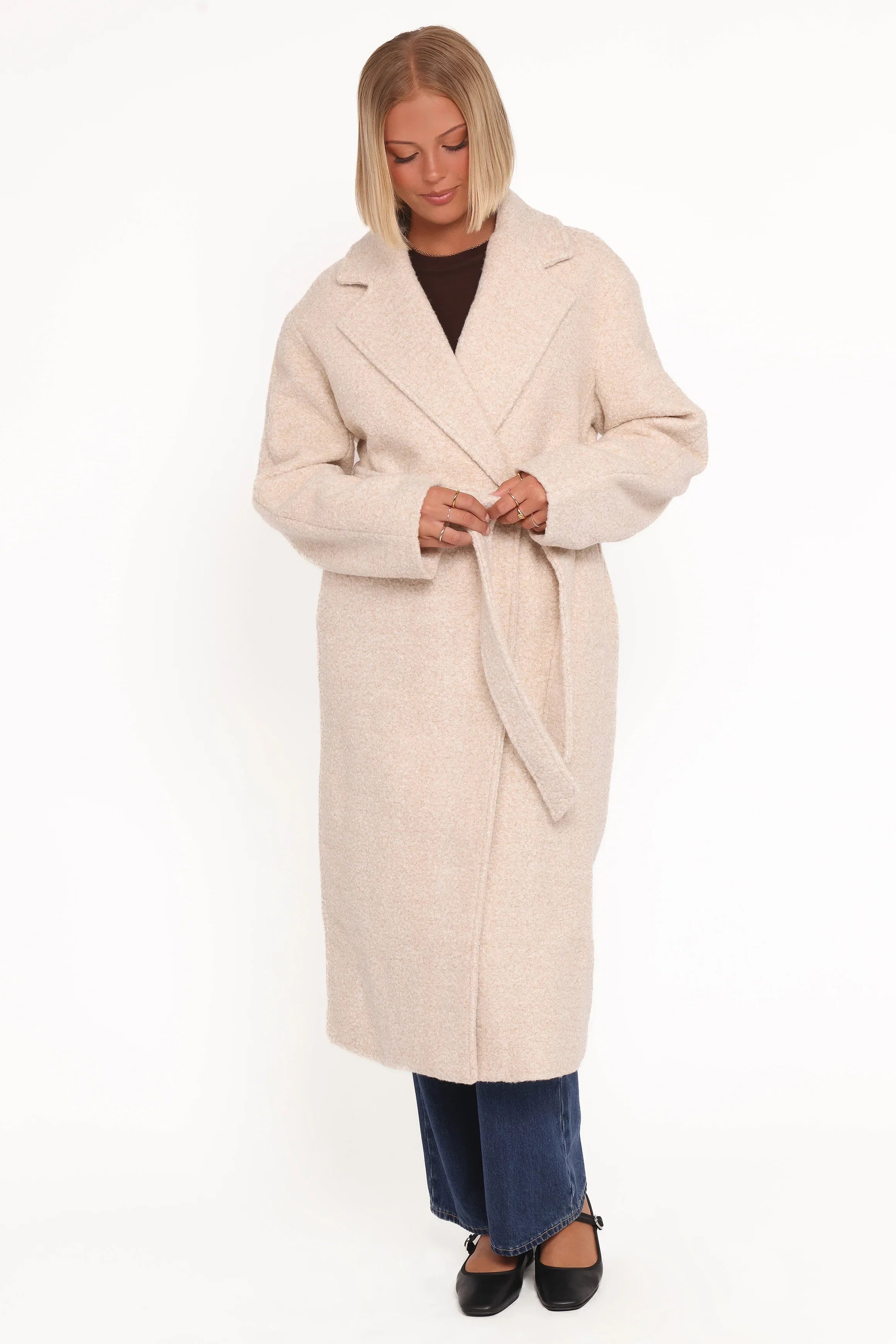 Goodie Shearling Coat Cream