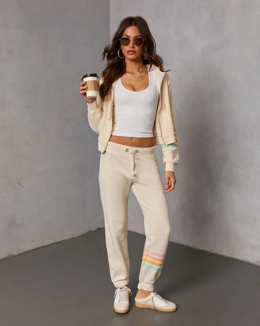 Seloria Striped Hem Sweatpants