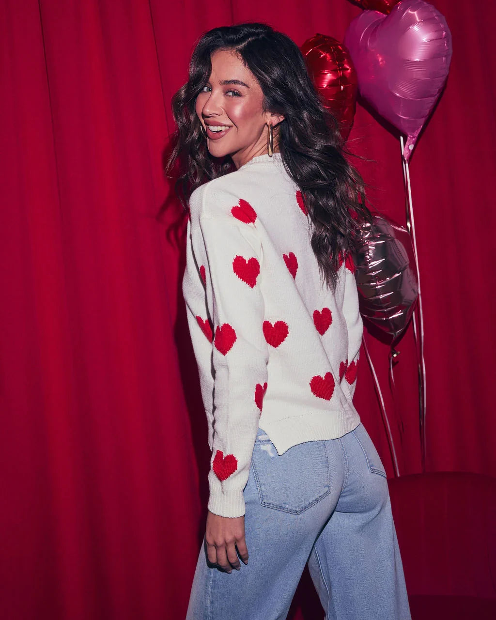 Lovers Lane Graphic Heart Sweater