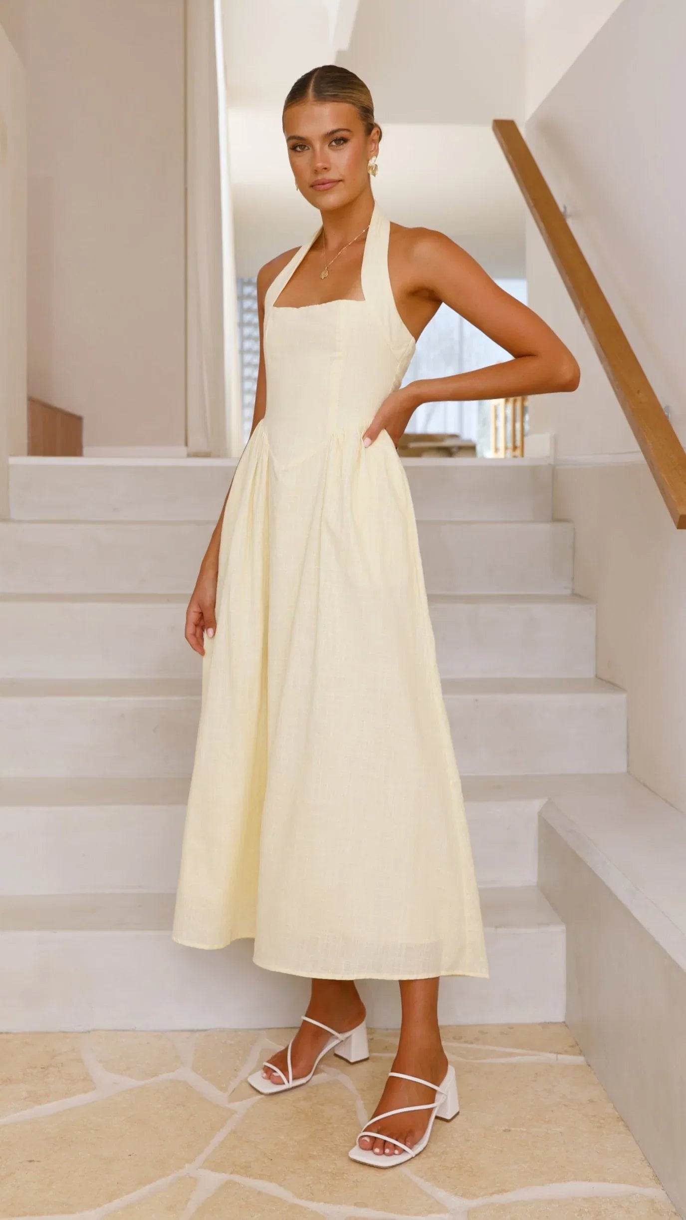 Caden Maxi Dress Lemon