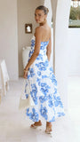 Nalani Maxi Dress Blue Floral