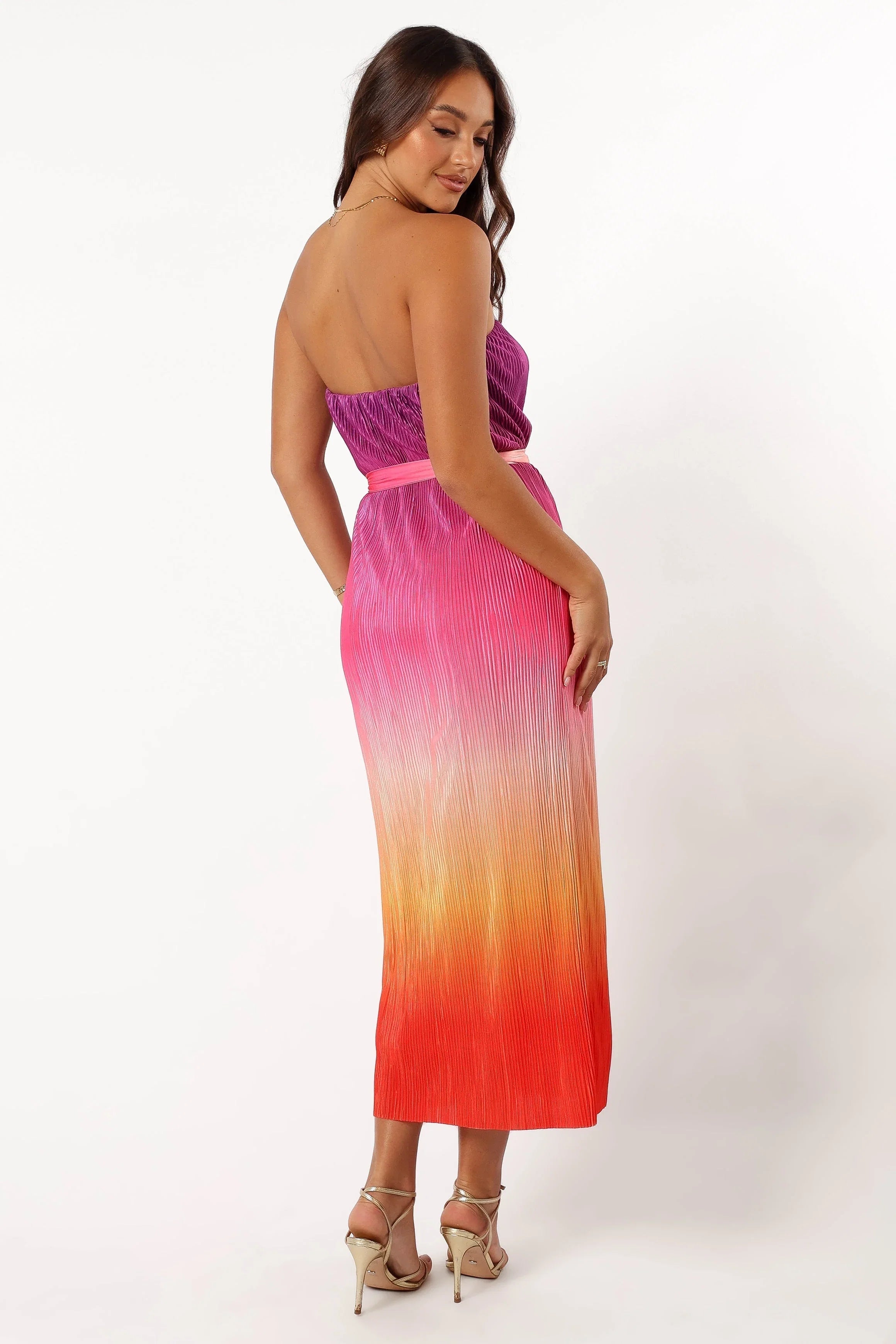 Lisse Midi Dress Orchid Orange