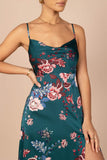 Alejandra Cowl Neck Midi Dress Emerald