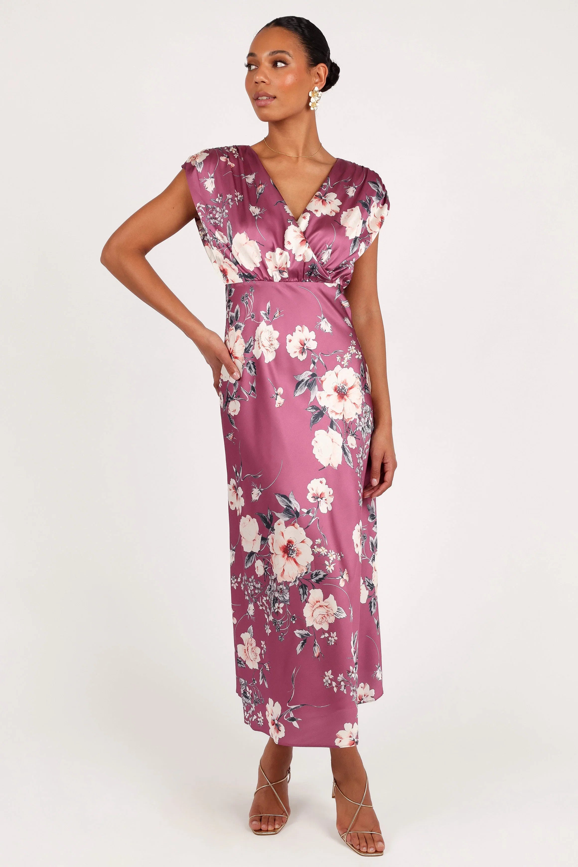 Amarlee Maxi Dress Dark Rose Floral