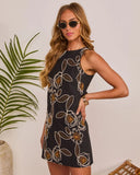 Sunny Bloom Floral Shift Mini Dress
