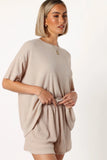 Granger Knit Short Set Tan