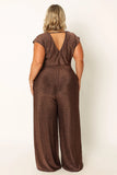 Nora Wide Leg Jumpsuit Chocolate