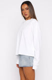 Staying Ahead Long Sleeve Tee White