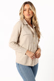 Hailee Long Sleeve Button Down Top Oatmeal