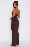 Platinum Maxi Dress Chocolate