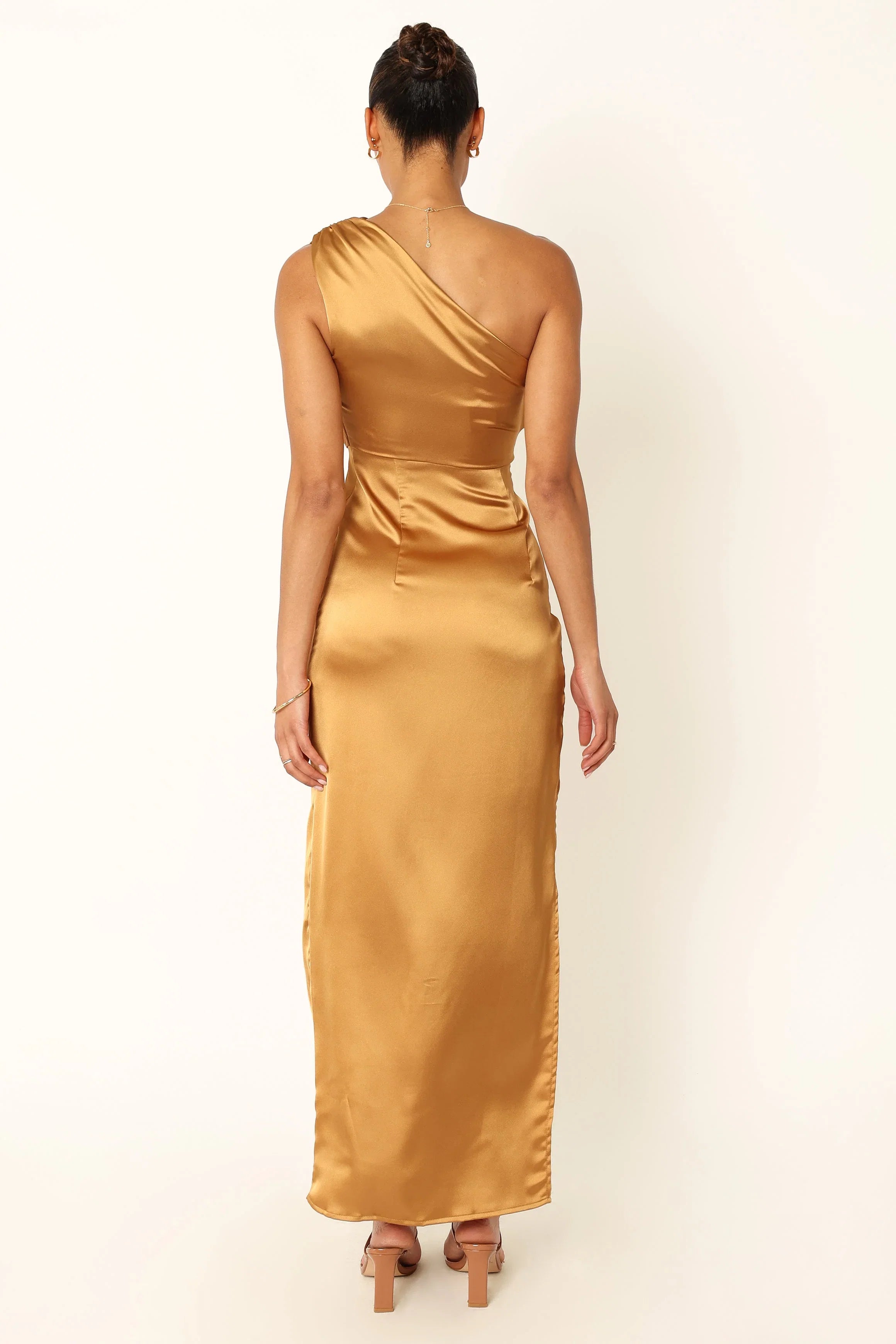 Nadia One Shoulder Maxi Dress Bronze