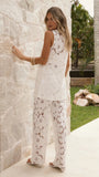 Makaylie Pants White Flower