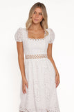 Melania Midi Dress White