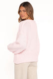 Selina Wide Sleeve Cardigan Pale Pink
