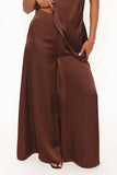 Charmer Wide Leg Pant Dark Brown