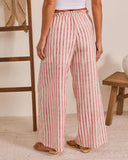 Arinah Striped Wide Leg Drawstring Pant