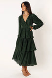 Pippa Long Sleeve Midi Dress Emerald