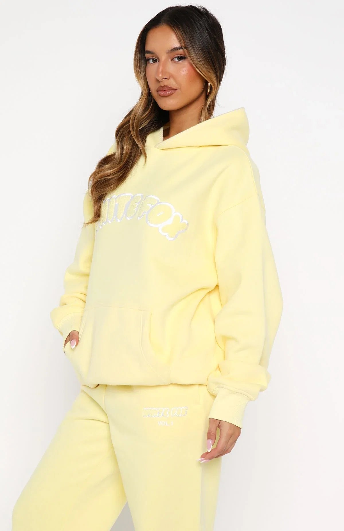 Vol 1 Front Graphic Oversized Hoodie Lemon
