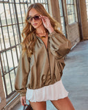 Downtown Form Satin Bomber Jacket