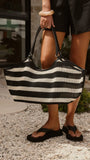Sporty Weave Tote Black Natural