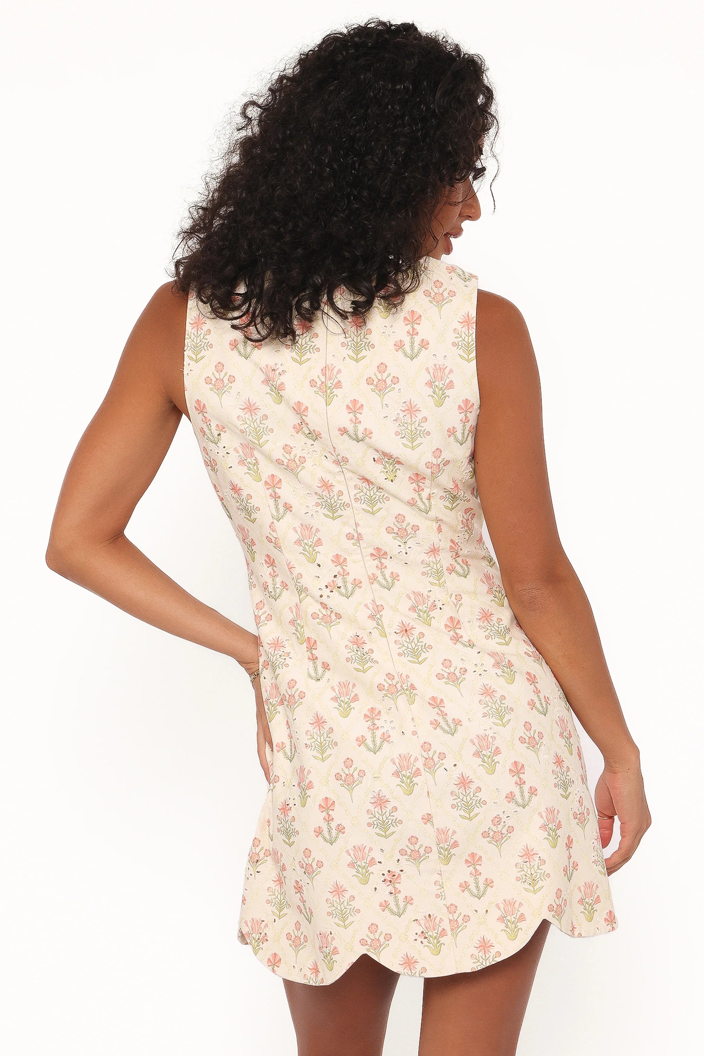 Memphis Mini Dress Coral Floral