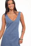 Odelia Denim Maxi Dress Indigo