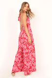 LeLe Halter Jumpsuit Red Pink
