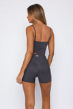 Keep Up High Waisted Shorts 4 Charcoal