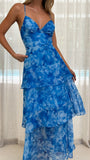 Kelli Maxi Dress Blue Floral