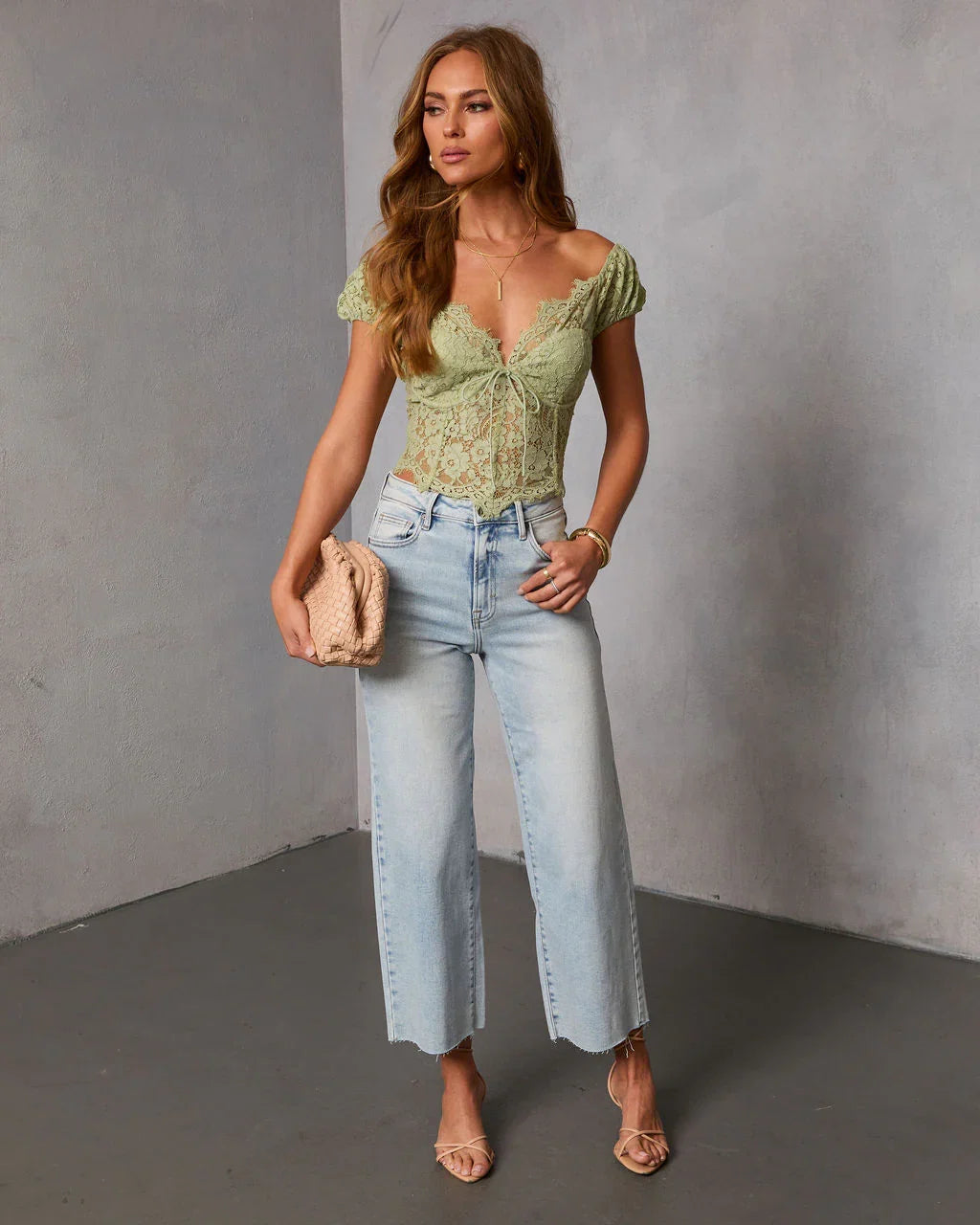 Polished Romance Bust Tie Lace Top