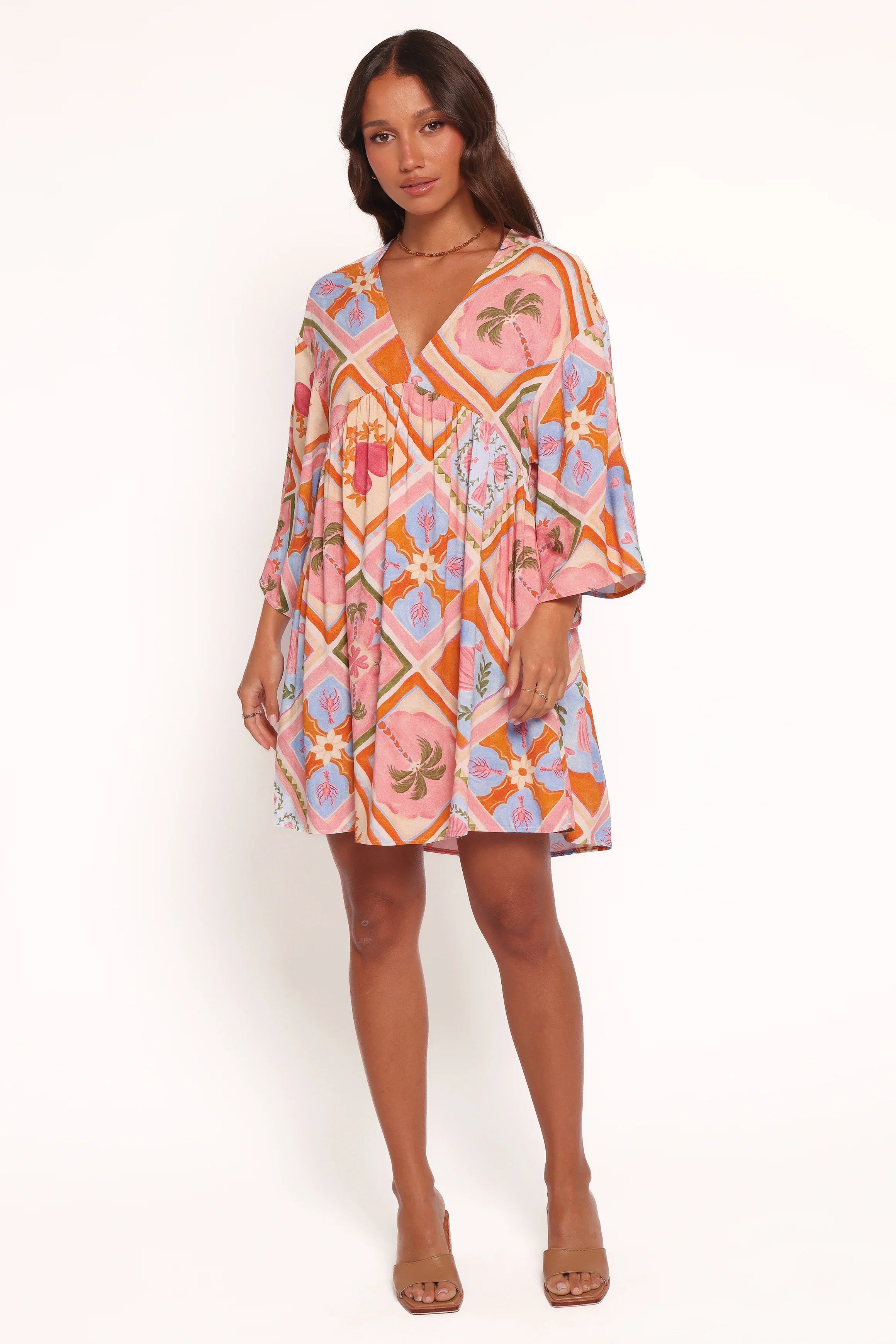 Zanna Mini Dress Multi Tile