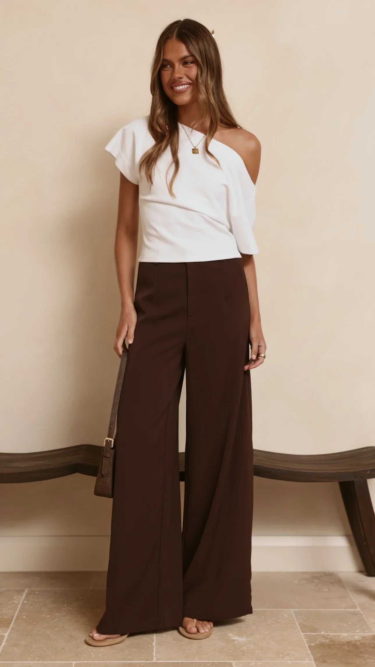 Maeva Tailored Pants Brown