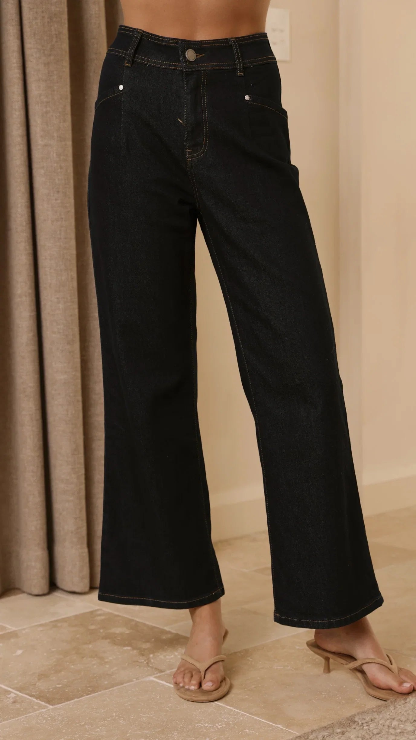 Zayleigh Straight Leg Jeans Dark Denim