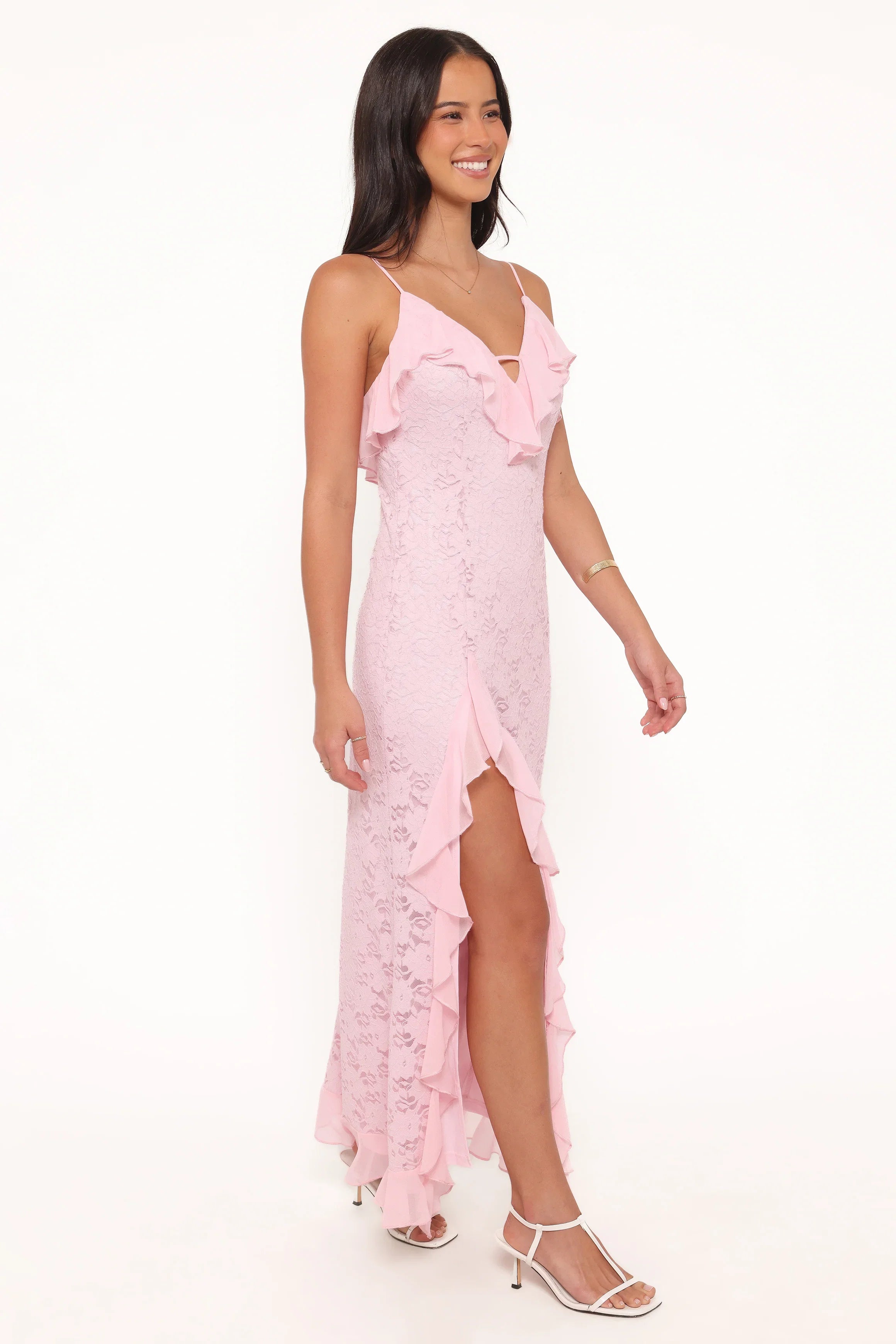 Jamielee Lace Maxi Dress Pink