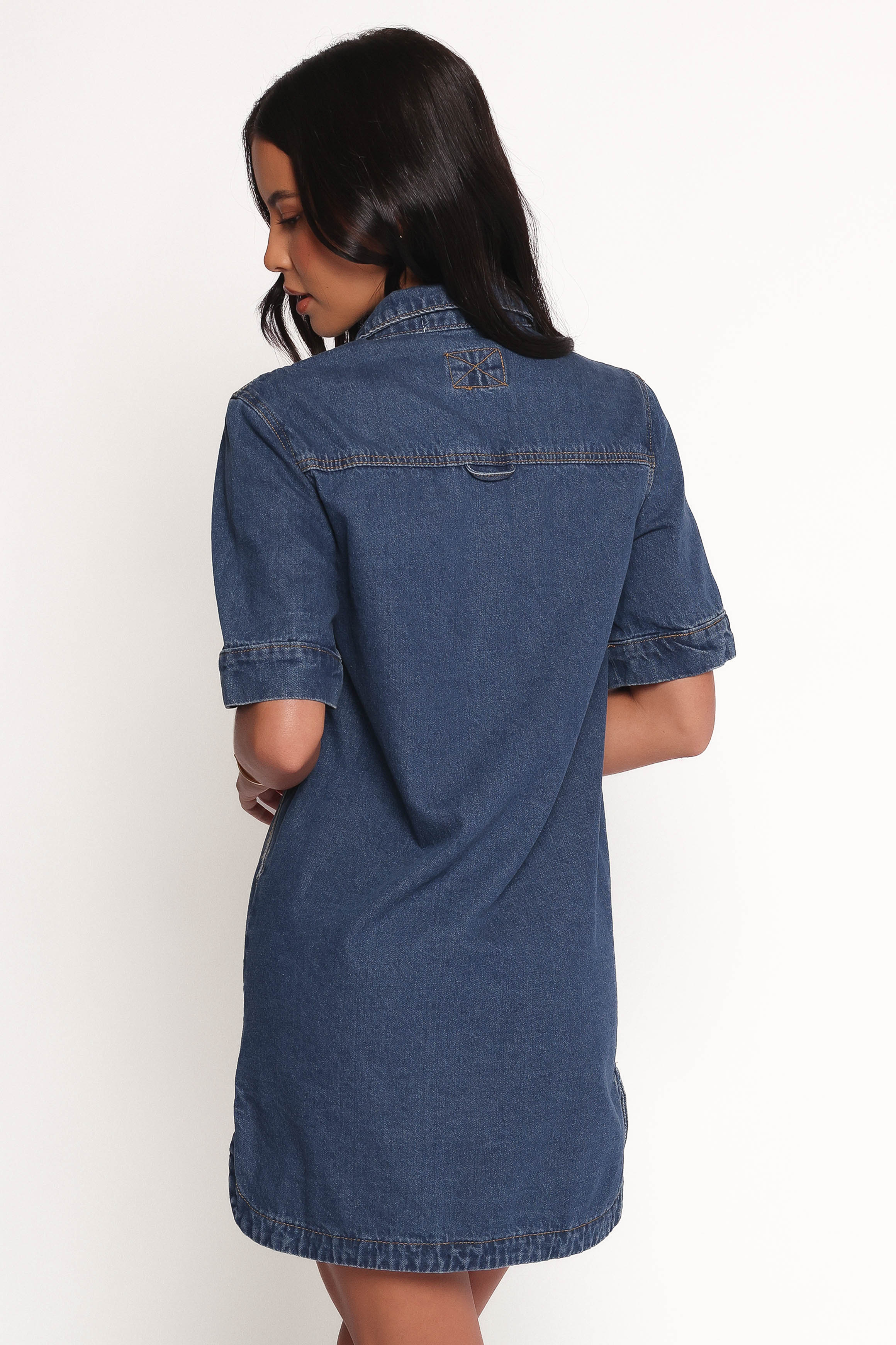 Fleming Shirt Mini Dress Denim