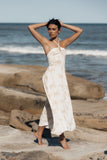 Granger Halterneck Midi Dress White Print