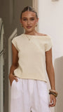 Robin Off Shoulder Top Butter