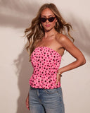 Honey Speckle Cotton Polka Dot Bubble Hem Top