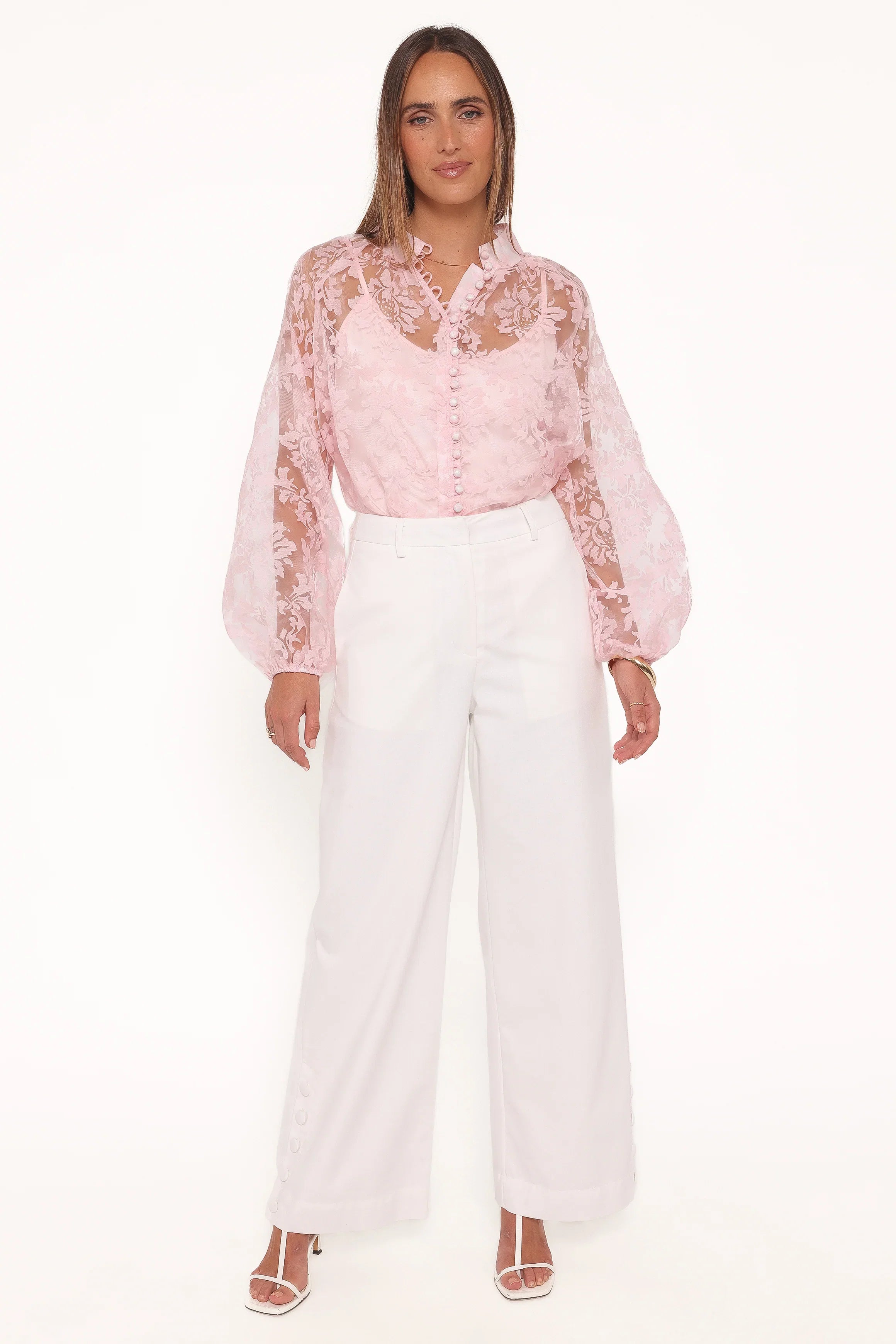 Marni Organza Top Pink Floral